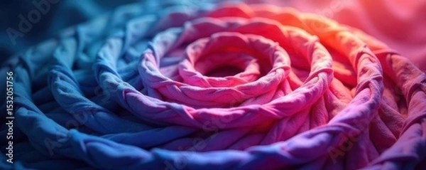 Obraz Intertwined spiral circles, gradient hues, organic shapes, contemporary, graphic