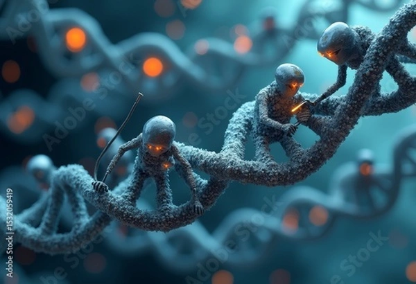 Obraz DNA Character Art Close up