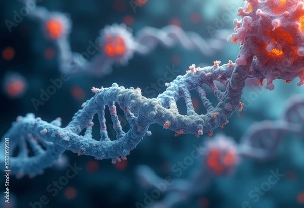 Obraz Close up of DNA Chain Art
