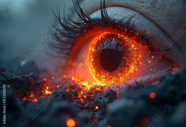 Obraz Close up of Flame Eye Art