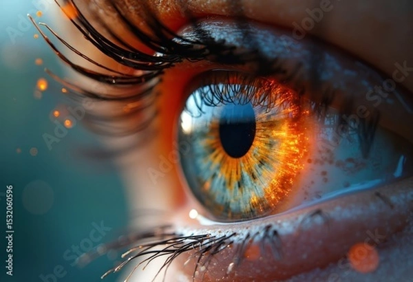Obraz Colorful Eye Art Close up