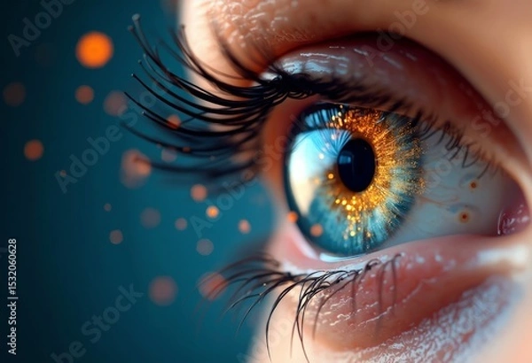 Obraz Close up of heterochromatic eye art