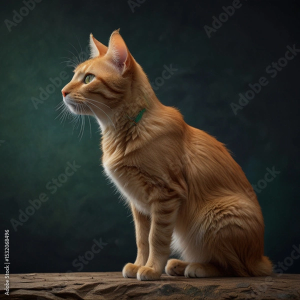 Fototapeta portrait of a red cat