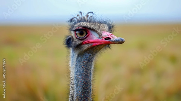 Obraz beautiful ostrich closeup