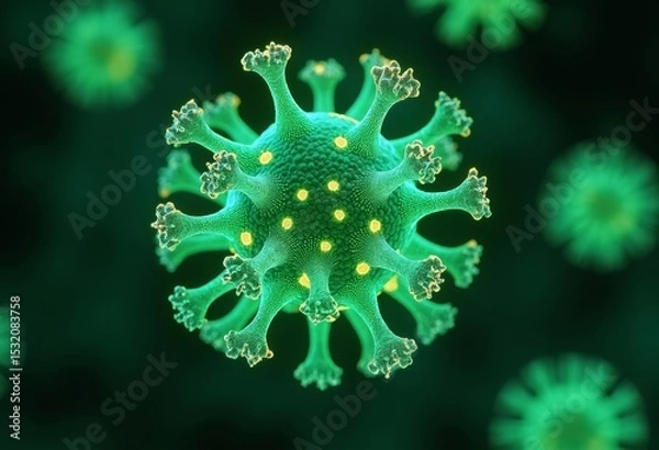 Fototapeta Close up of Virus Form Art