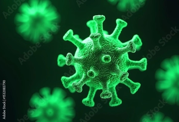 Fototapeta Close up image of virus art