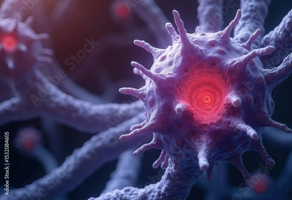 Fototapeta Close up of Virus Structure Art