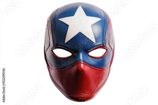 Fototapeta Isolated full-face mask with star and stripes design on white background