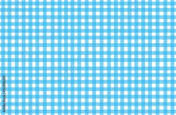 Fototapeta Hand-drawn gingham check Cyan. Repeat pattern. Available in various colors | Pattern, seamless, blue, vector