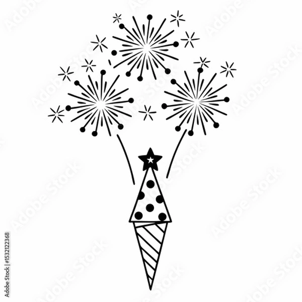 Fototapeta vector illustration of a black kite
