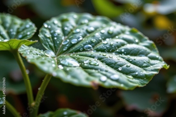 Obraz high moisture levels influencing leaf surface adaptations to reduce water loss despite constant humidity.