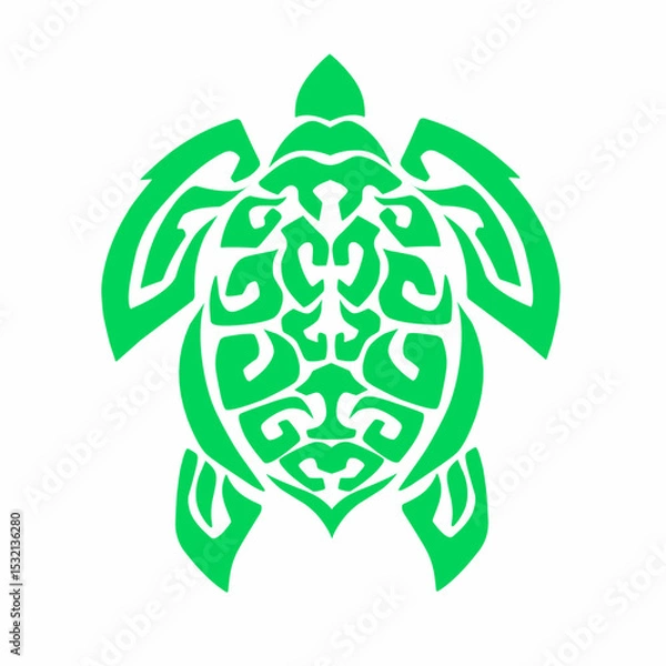 Obraz abstract tribal art turtle tattoo design suitable for elements