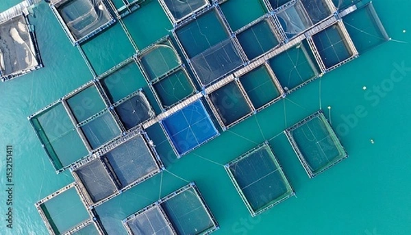 Fototapeta From Hatchery to Harvest: The Life Cycle of Farmed Fish