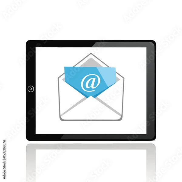 Fototapeta Email on tablet screen