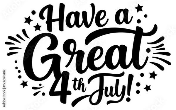 Obraz Bold. hand-drawn lettering with celebratory fireworks graphic elements makes this a perfect design for apparel. wall art or promotional materials.