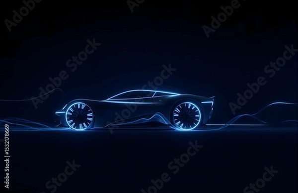 Obraz Luminous Concept Sports Car