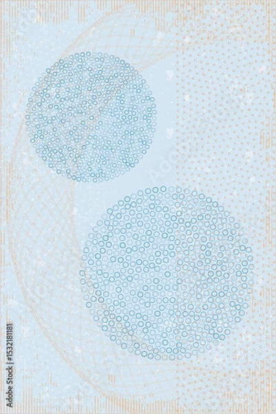 Fototapeta Creative moderne artistique creation made by circles and lines in perfect harmonie