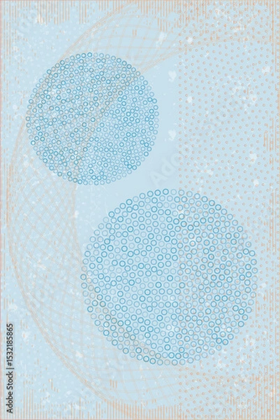 Fototapeta Creative moderne artistique creation made by circles and lines in perfect harmonie