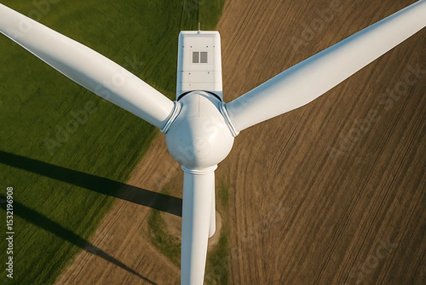 Fototapeta wind turbine in a wind farm