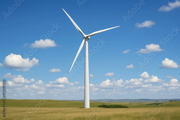 Fototapeta wind turbine in the wind