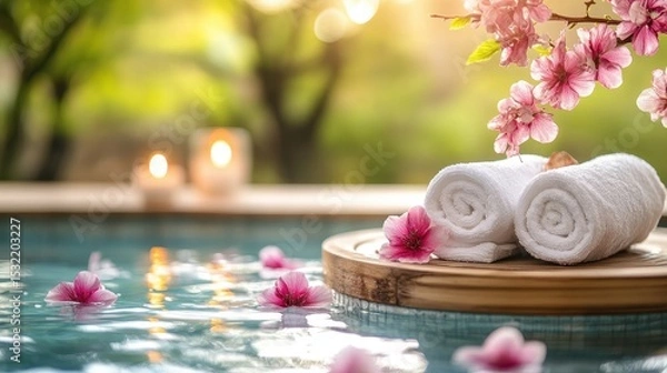 Fototapeta spa sessions using warm baths and gentle massages help reduce inflammation in muscles and joints, improving physical comfort and emotional well being.