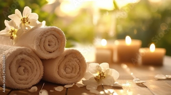 Obraz the combination of touch, warmth, and aromatherapy in spas nurtures a holistic healing environment, restoring balance to body and mind alike.