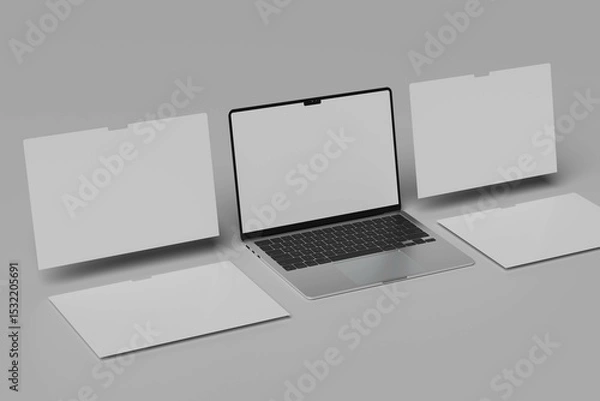 Obraz Laptop Screen Website Blank Mockup