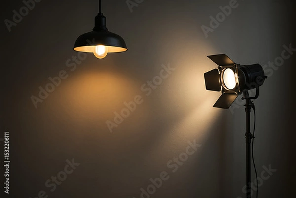 Fototapeta studio shot of a spotlight