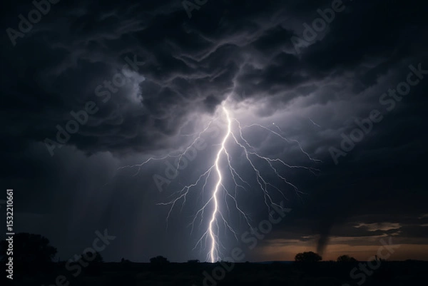 Obraz lightning over the city