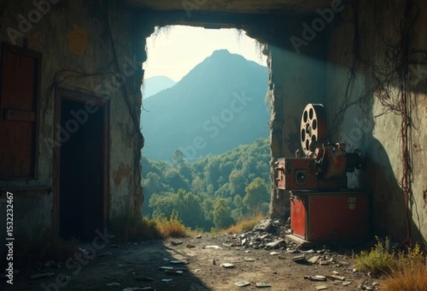 Obraz Landscape of abandoned buildings