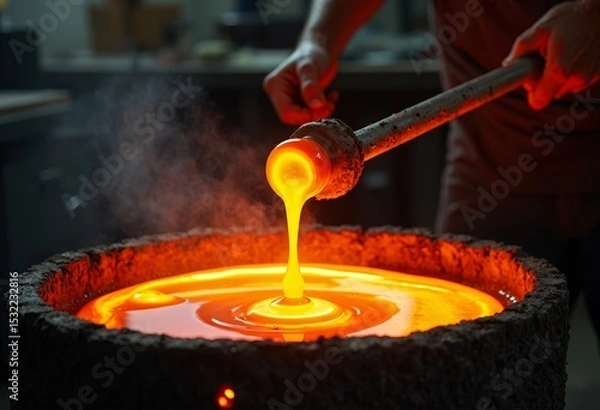 Obraz Industrial Casting Scene Screen