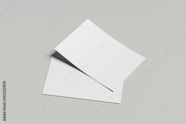 Obraz Blank paper brochure on grey background