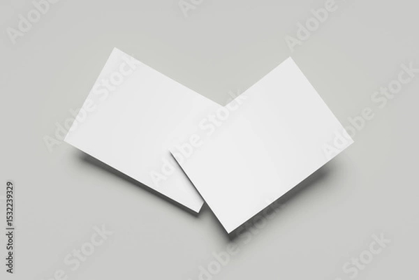 Obraz Blank paper brochure on grey background
