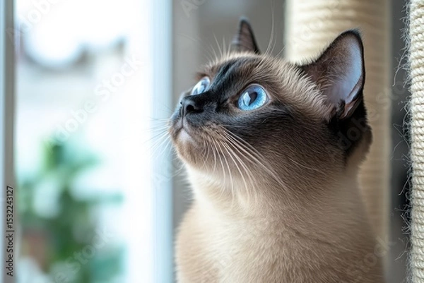 Fototapeta Cat Looking Out Window
