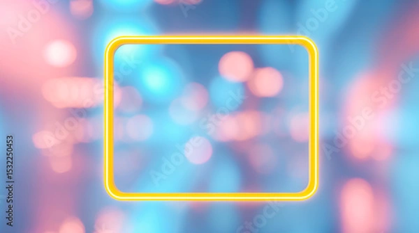 Obraz Beautiful colored square frames and blurry bokeh for background.