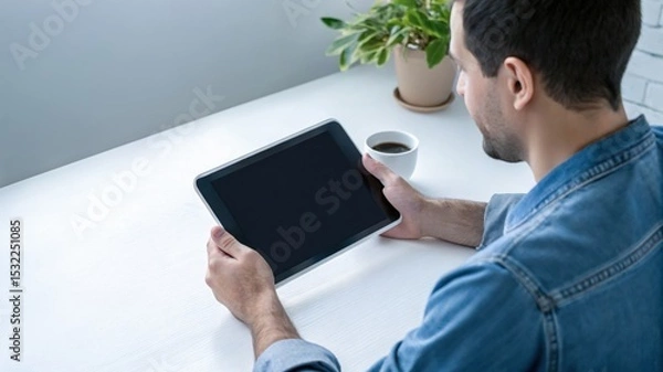 Fototapeta businessman using laptop, Confident male manager browsing internet on laptop, Cheerful executive using AI chatbot, Manager interacting with AI chatbot, smart application in working space