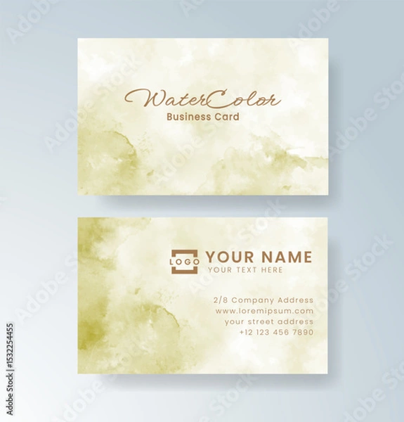 Obraz Beautiful business card template with watercolor