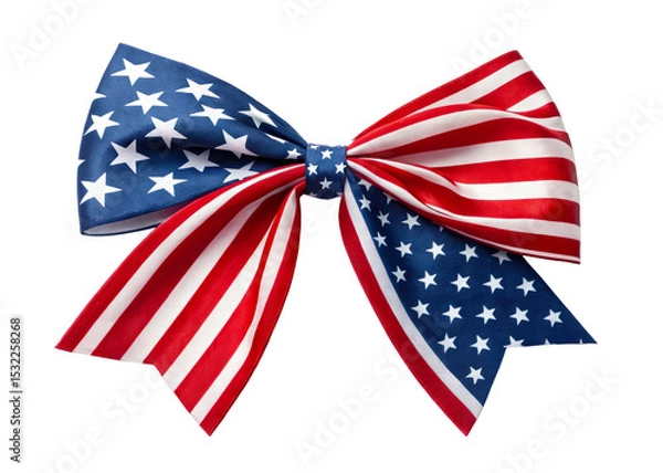 Obraz Colorful patriotic bow with star and stripe pattern for celebrations