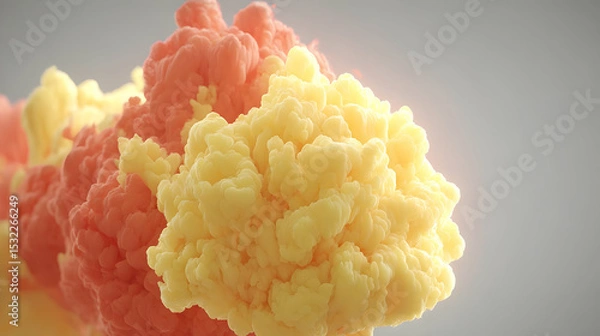 Fototapeta cloud erupting with textured splashes and smooth AI-generated gradient shifts