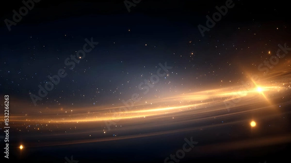 Obraz fractal textures with glowing starburst effects and cosmic color layers