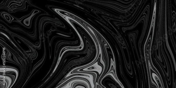 Fototapeta The texture of black and white marble pattern modern style Liquid background. gray marble pattern texture natural background. Paper with soft waves and white fabric liquid metallic art paint texture.
