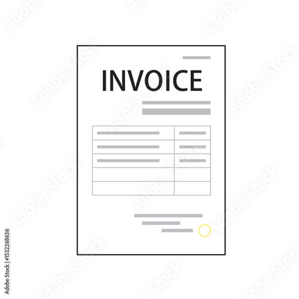 Fototapeta 請求書の平面図イラスト