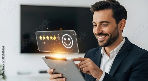 Obraz Enhancing Customer Satisfaction with Positive Feedback and Service Quality