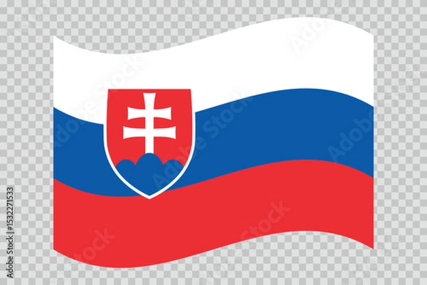 Fototapeta Flag of Slovakia. Slovak national symbol in official colors. Template icon. Vector background.