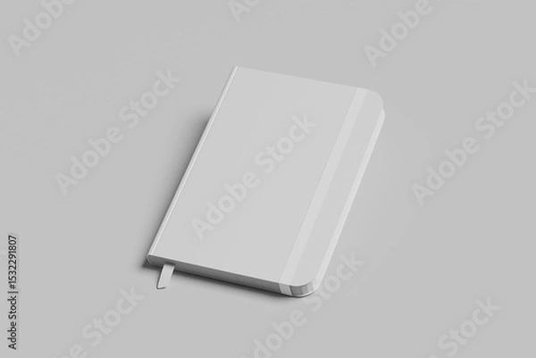 Fototapeta Blank notebook on gray background