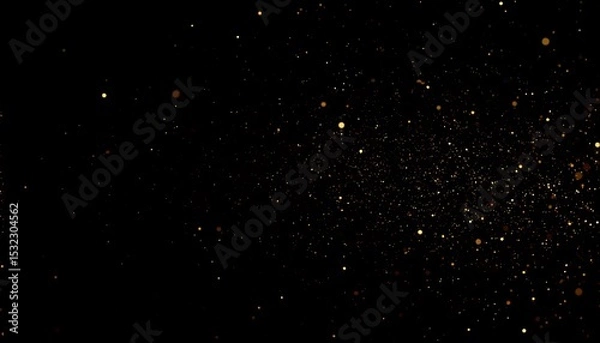 Obraz Abstract gold glitter on black