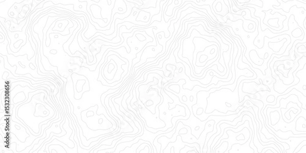 Fototapeta geographic contour map paper texture. terrain path isolated on a background.geographic mountain relief. retro topographic map. Abstract design with seamless pattern with lines topographic map.	