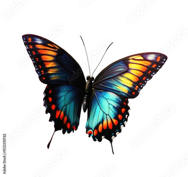 Fototapeta [Transparent Background PNG]A Vibrant Butterfly with Colorful Wings