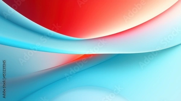 Fototapeta Free smooth dynamic flowing abstract background vibrant color soft gradient wavy architectural space