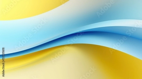 Fototapeta Free smooth dynamic flowing abstract background vibrant color soft gradient wavy architectural space